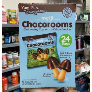 Bánh nấm socola sữa Meiji Chocorooms Hàng Mỹ