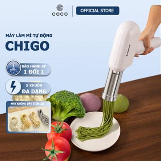Máy làm mì tự động Chigo, Máy làm mì sợi với 5 khuôn tạo phong phú, làm sợi bún bánh canh chất liệu thép không gỉ 304