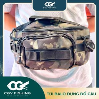 Túi balo đeo bụng, đeo chéo đựng đồ đi câu, balo đựng đồ câu
