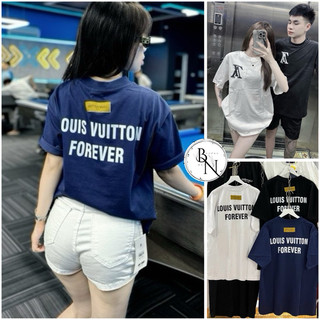 Áo Thun Tay Lỡ Cotton Khô In Túi L.V… Luôn Vui Tươi Unisex Oversize