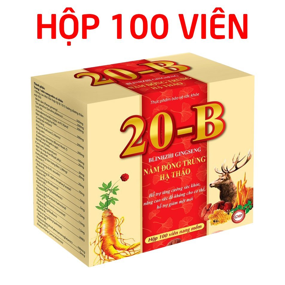 Vitamin 20-B ROXTECH bổ sung vitamin B tổng hợp, khoáng chất tăng sức khỏe, sức đề kháng - Hộp 100 viên