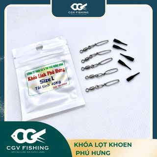 Khóa link lọt khoen Phú Hưng vỉ 5 chiếc SIZE S,M,L