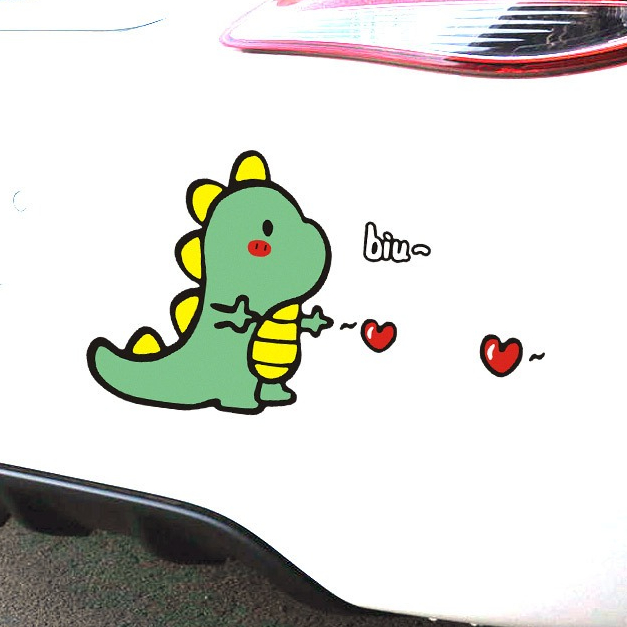 Tem decal hình con khủng long vui nhộn