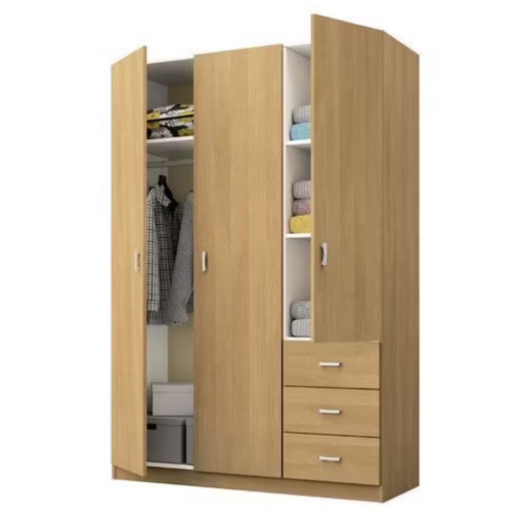 Tủ quần áo gỗ 3 cánh MDF phủ melamine