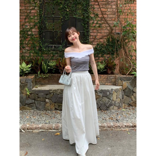 Chân váy dài, Chân váy xòe dáng dài cạp cao, Chân váy dáng dài 2 lớp, Chân váy dài dày dặn lưng tây size S, M