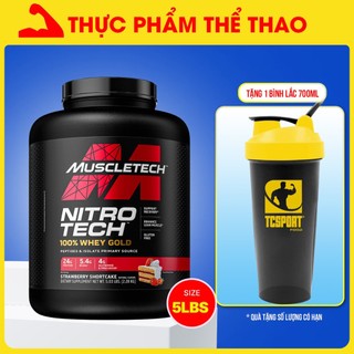 Sữa tăng cơ Nitro Tech 100% Whey Gold Size 5lbs - NHIỀU HƯƠNG VỊ - HÀNG CHÍNH HÃNG MUSCLETECH USA