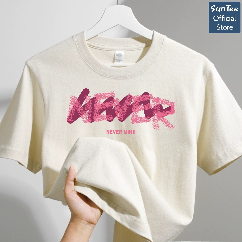 Áo thun nữ form vừa SUNTEE STFV502 phong cách basic in hình vải cotton 250GSM cao cấp thoáng mát