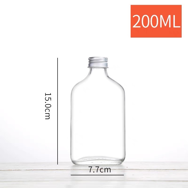 Chai Thủy Tinh Vuông Dẹp 200ml