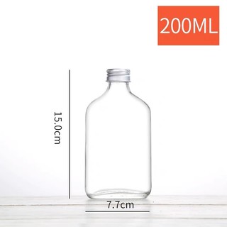 Chai thủy tinh vuông dẹp 200ml
