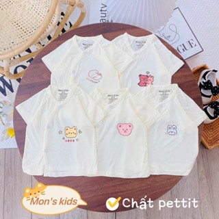(COMBO 5 ÁO CỘC TAY PETIT HÀN QUỐC)Áo sơ sinh cộc tay petit thun lạnh phong cách Hàn Quốc xinh xắn, mềm mịn cho bé 3-9kg