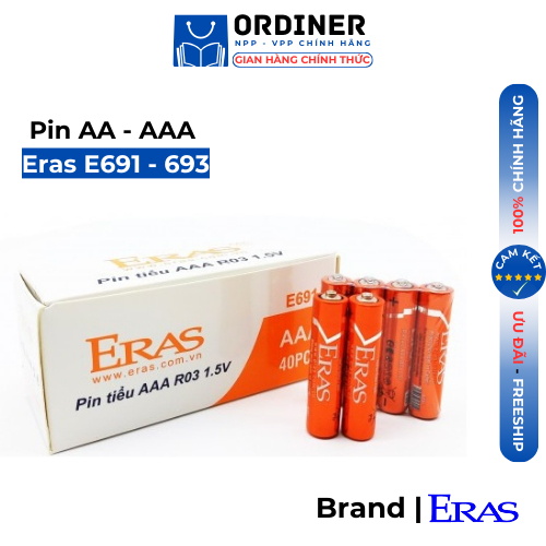 Pin Eras E691 - 693. Pin tiểu AA, Pin đũa AAA ( Cao Cấp )