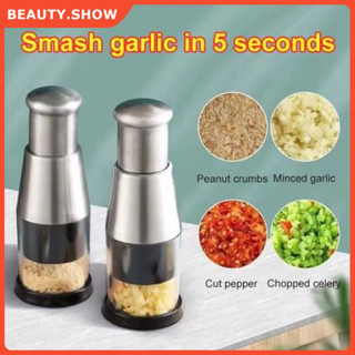 Dụng cụ nghiền tỏi băm tỏi CHOPPER - Dụng cụ nghiền tỏi, nghiền ớt bằng tay bằng Thép Không Gỉ-dụng cụ nhà bếp