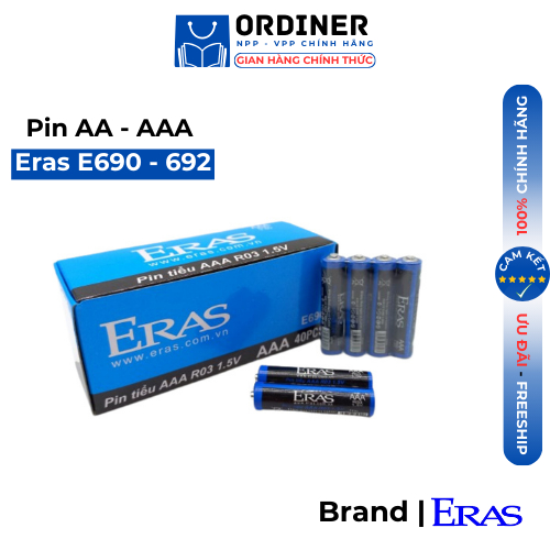 Pin Eras E690 - 692. Pin tiểu AA và Pin đũa AAA