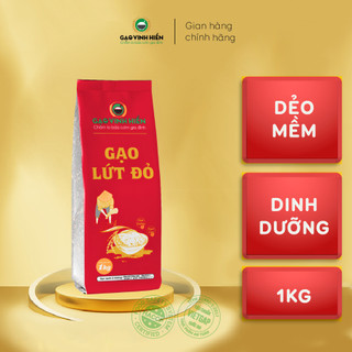 Gạo Lứt Đỏ Vinh Hiển túi 1KG - Dẻo mềm, dễ ăn