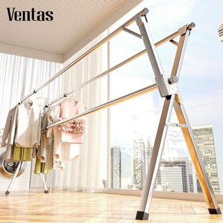 VENTAS Cây treo quần áo inox - dạng giá phơi gấp gọn Có thiết kế kiểu sào Cao cấp Siêu Bền