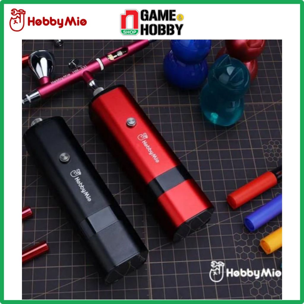 MÁY NÉN KHÍ SƠN MÔ HÌNH CẦM TAY CHO AIRBRUSH HOBBY MIO HM-02 PRO COMPRESSOR - CHÍNH HÃNG HOBBY MIO