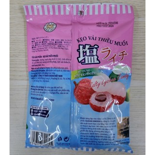 EIKODO [Túi HỒNG 120g] KẸO VẢI THIỀU MUỐI [VN] Salty Lychee Candy