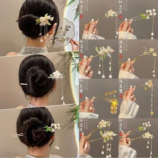 Trâm cài tóc cổ trang búi tóc đình hoa đính đá thanh lịch