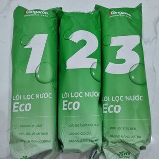 Bộ lõi lọc kangaroo eco 123, bộ lõi lọc thô 123 kangaroo chính hãng