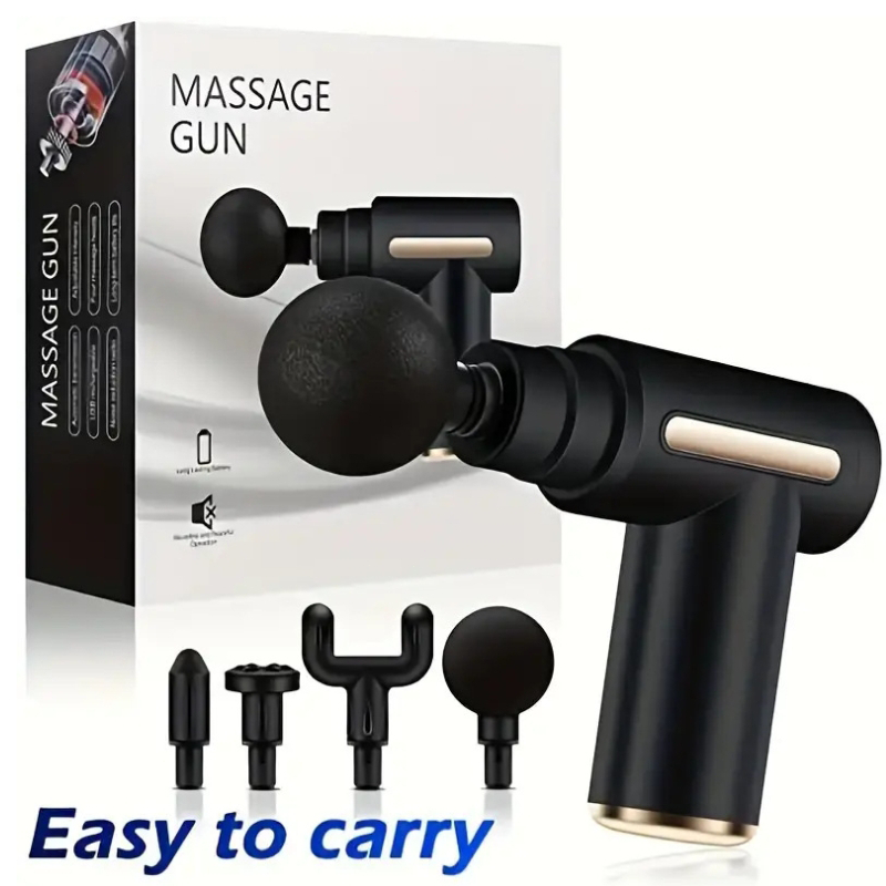 [Máy mát xa cầm tay mini] Massage lưng cổ và vai 4 đầu và 6 chế độ  cầm tay toàn thân máy massage