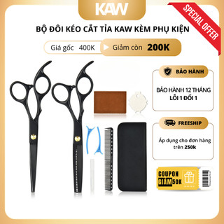 Bộ kéo cắt tỉa tóc gia đình Kaw chuyên dụng hiện đại, chuyên nghiệp, an toàn