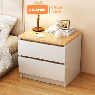Tủ tab kê đầu giường nhiều ngăn kéo DECOMAN, kệ để đồ trang điểm lắp ghép tiện lợi chất liệu gỗ MDF phủ melamin - D52