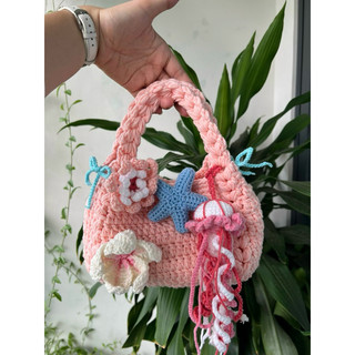Túi len handmade đi biển