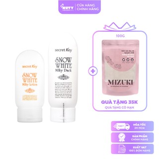 Combo  Kem Ủ Trắng + Kem Dưỡng Body Secret Key Snow White Milky Pack (200ml,120ml)