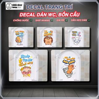  Miếng Dán Decal Trang Trí Bồn Cầu Toilet Quỳnh Aka Capybara Chống Nước Trang Trí Nhà Tắm Nhà Vệ Sinh Không Phai Màu. 