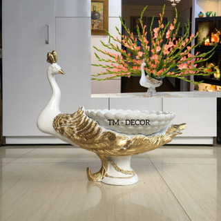  Bình hoa con công composite mã bh213 lọ cắm hoa cao cấp lọ hoa trang trí TM Decor 