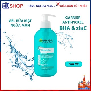 Gel rửa mặt mụn Garnier Anti Pickel với Salicylic và kẽm ZinC, 200ml
