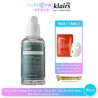 Tinh Chất Dưỡng Ẩm Cho Da Khô Klairs Rich Moist Soothing Serum 80ml
