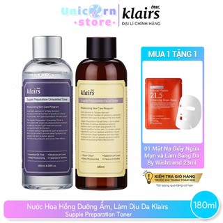 Nước hoa hồng Klairs Supple Preparation Toner 180ml