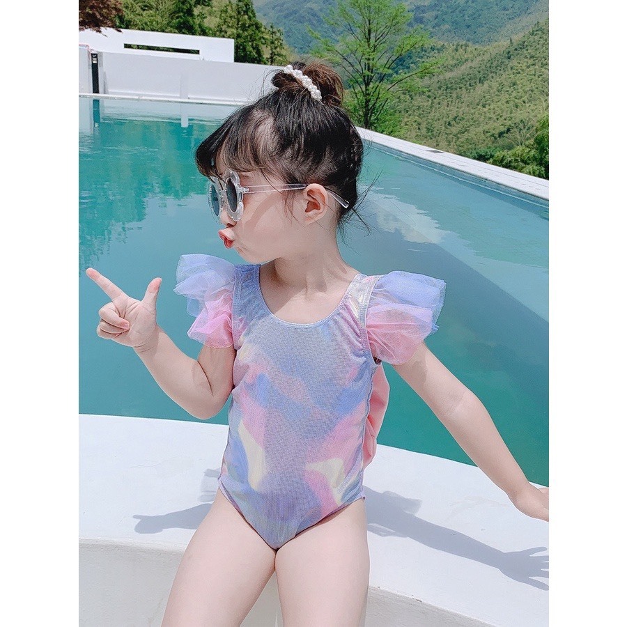 Áo tắm cho bé gái Nơ lưng, bikini cho bé gái, bộ bơi bé gái, quần áo bơi bé gái sz 8-18kg - 561