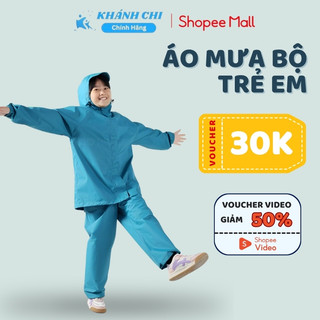 Áo mưa bộ cho bé Khánh Chi vải Goretex cao cấp chống thấm nước đa dạng màu sắc