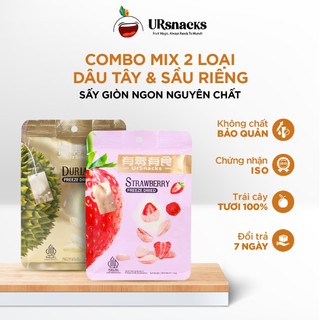 Sầu riêng & dâu sấy thăng hoa ngon nguyên chất ursnacks