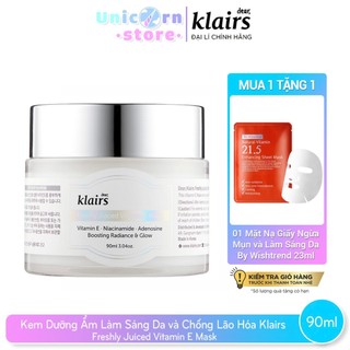Kem dưỡng 2 in 1 Klairs Freshly Juiced Vitamin E Mask 90ml