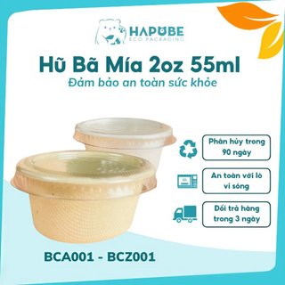 100 hũ bã mía 2oz nắp pet PNZ006 (2 màu)