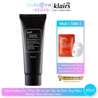 Kem dưỡng đêm phục hồi da Klairs Midnight Blue Calming Cream 60ml