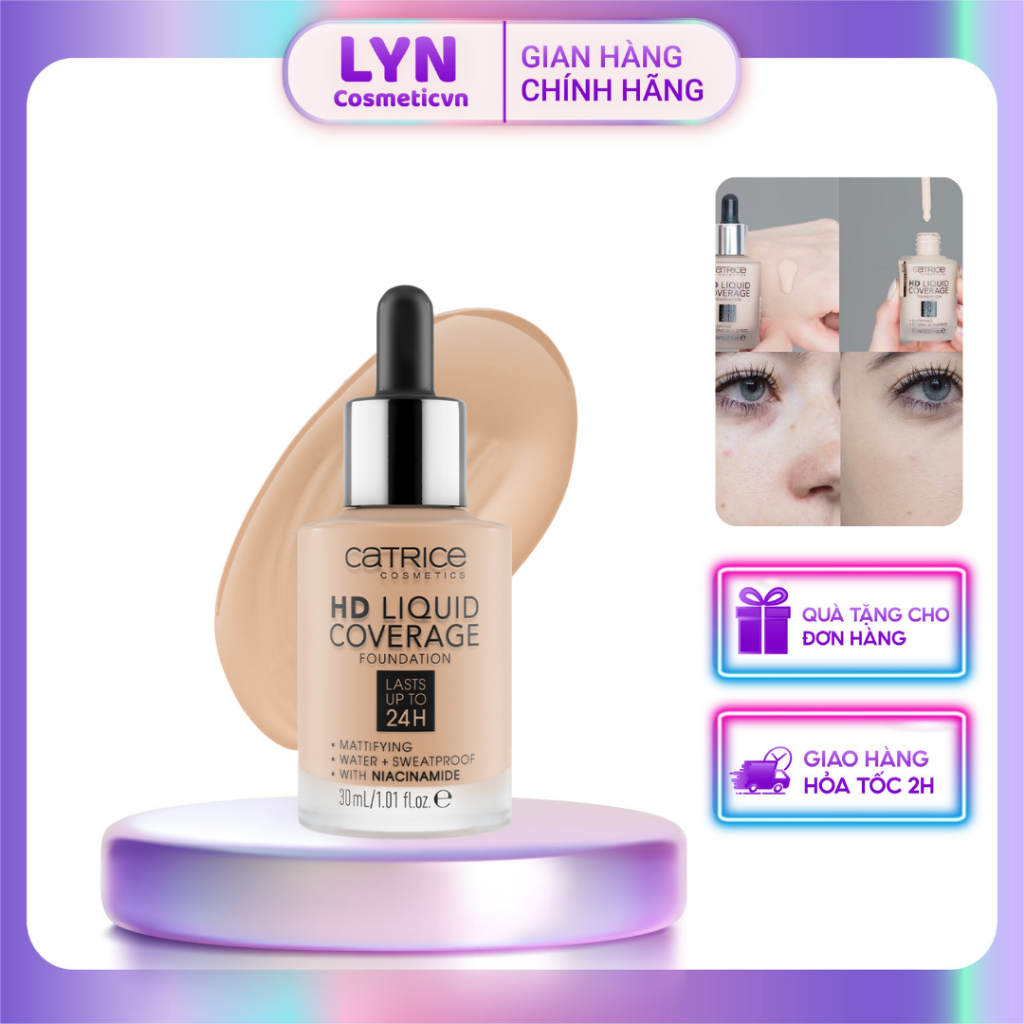 Kem nền Catrice HD Liquid Coverage Foundation – 30ml
