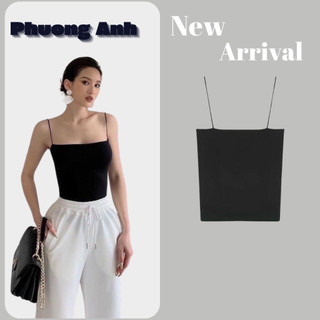 Áo 2 dây croptop sợi bún, áo 2 dây quây vải zip màu đen, màu trắng.