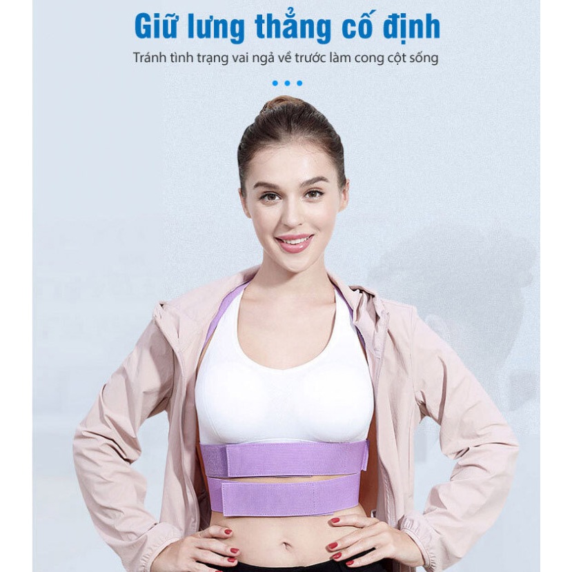 Đai Chống Gù Lưng Nam Nữ Có Nẹp Dành Cho Mọi Lứa Tuổi Cố Định Cột Sống, Điều Chỉnh Tư Thế - Chính Hãng MKSTAR