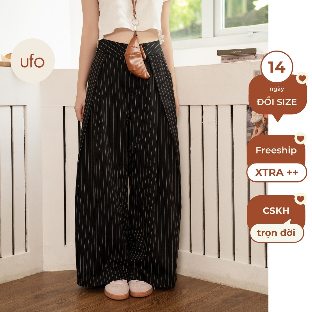 Quần suông ống rộng li vạt chéo Ally Trousers - ufo.thebasic