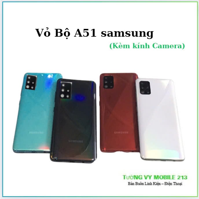 Vỏ bộ samsung A51,kèm kính camera
