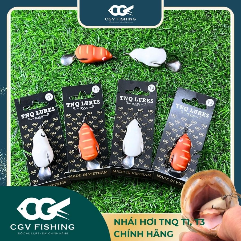 Mồi nhái hơi Toán Nhà Quê T1 (8g-Nổi) và T3 (13g-Lửng,chìm)