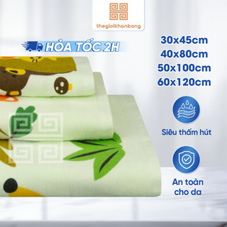 Combo 3 Khăn Mặt Khăn Tắm Khăn Tay Mollis C3M6A/C3M5A Sợi Cotton Thấm Hút Tốt Bền Màu An Toàn Cho Bé