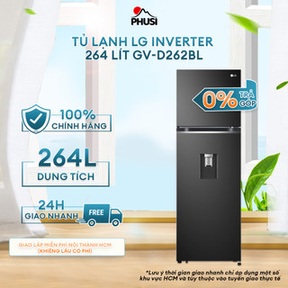 Gv-d262bl tủ lạnh lg inverter 264 lít gv-d262bl -