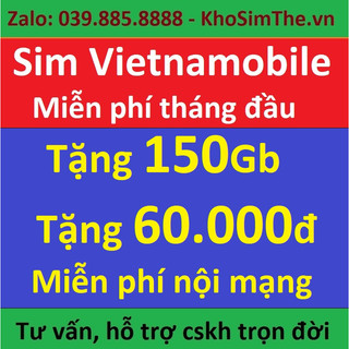 Sim data miễn phí tháng đầu tặng 150gb+tk 60k, Sim số đẹp vietnamobile Lộc phát 68, Phát lộc 86