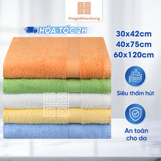 Khăn Mặt Khăn Tắm Khăn Tay Cotton Mollis HM50/FM61/B853 Dày Dặn, Mềm Mịn 30x42cm,40x75cm,60x120cm