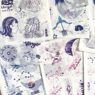 Set 6 tờ washi sticker cung hoàng đạo